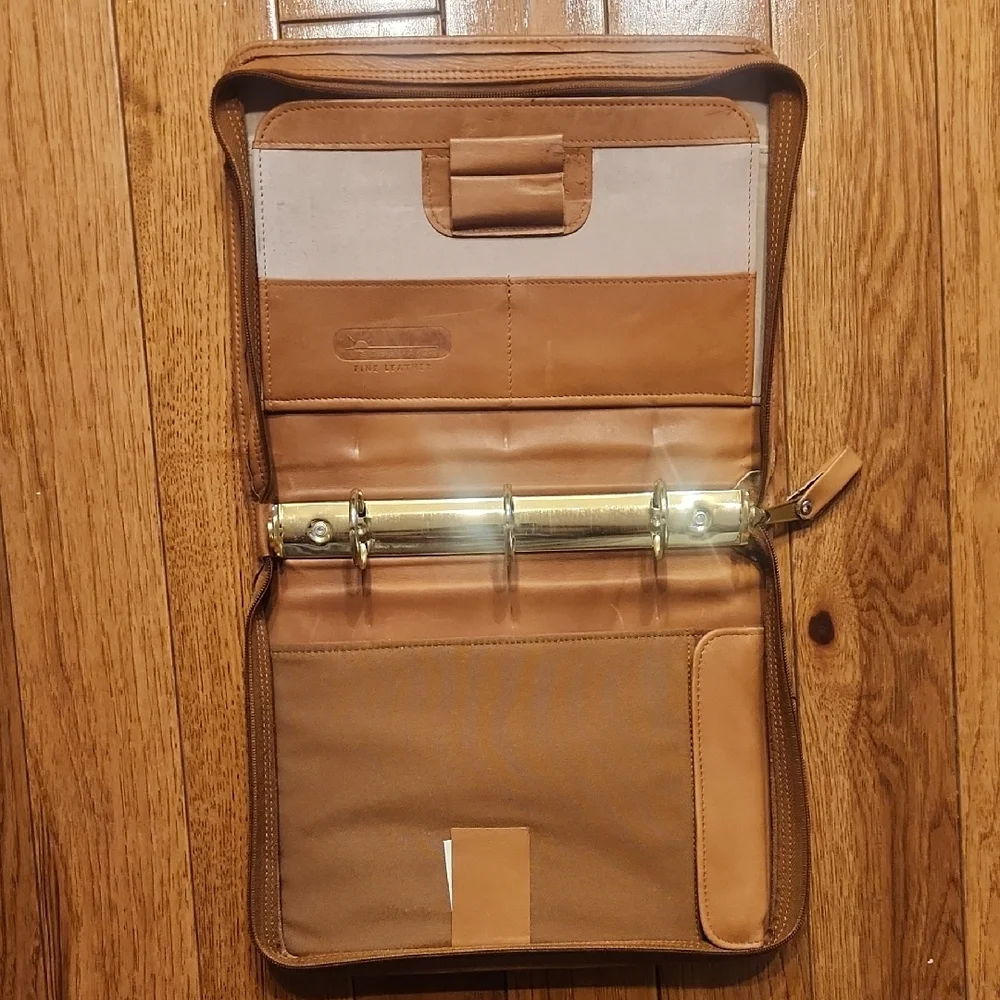 Men's Tan Day Planner Orangizer full-grain leather P-006